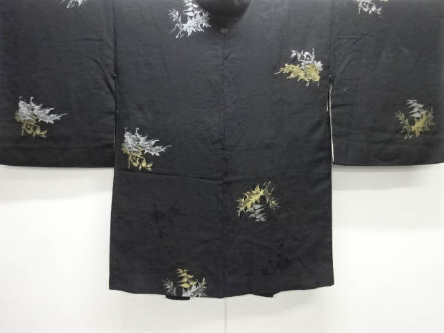 JAPANESE ANTIQUE HAORI / TAISHO ROMAN STYLE / WOVEN PLANTS